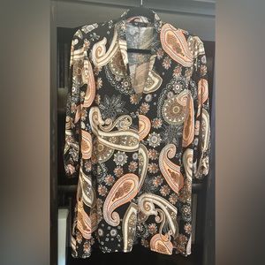 Paisley blouse/tunic.  Size XL